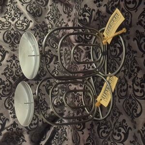 2 Candle Holders - 9" Tall - New,Made in India